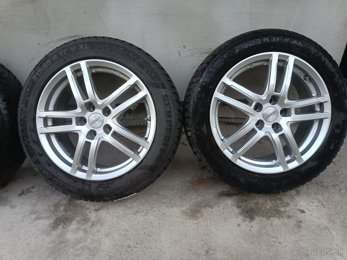 Predám hliníkové disky Dezent R17 5x108 7J ET45 Ford Focus - 2