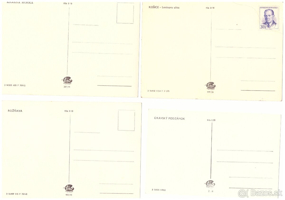 Pohľadnice ČB Slovensko mix - 2