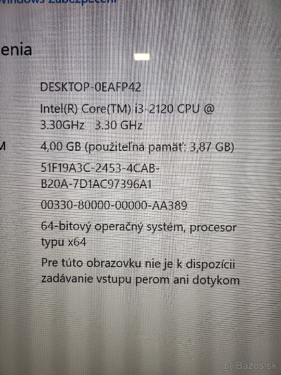 stolný PC Fujitsu výmena za NTB - 2