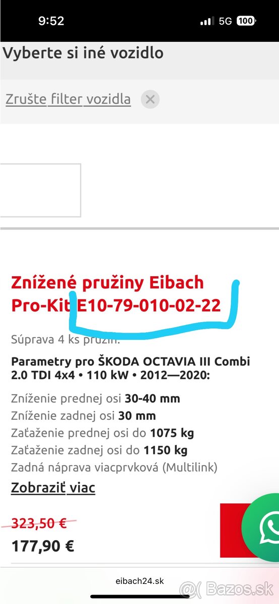 Eibach pro-kit pruziny - 2