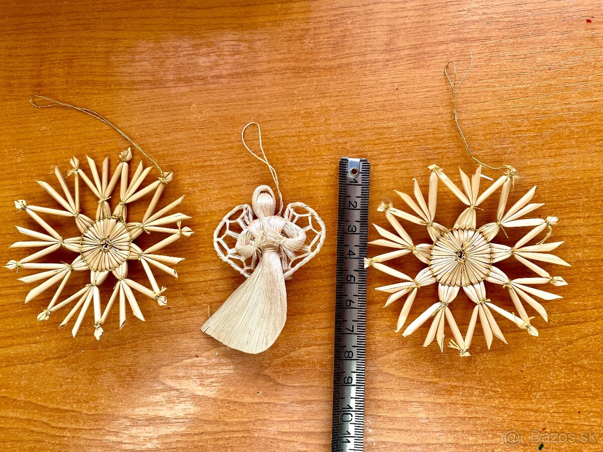 Slamené ozdoby na stromcek - 2