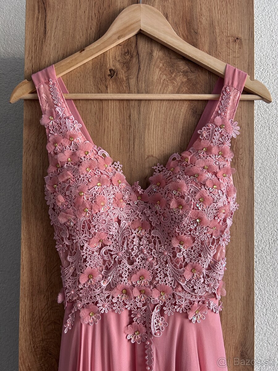 Nádherné spoločenské šaty S/M - 2