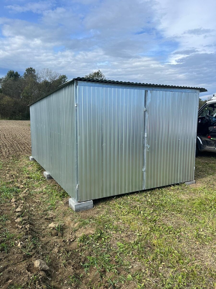 Plechová garáž 3x5m, sklad - 2