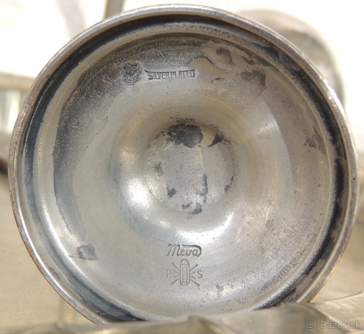 Starožitné štamperlíky s postriebrenou táckou Art Deco - 2