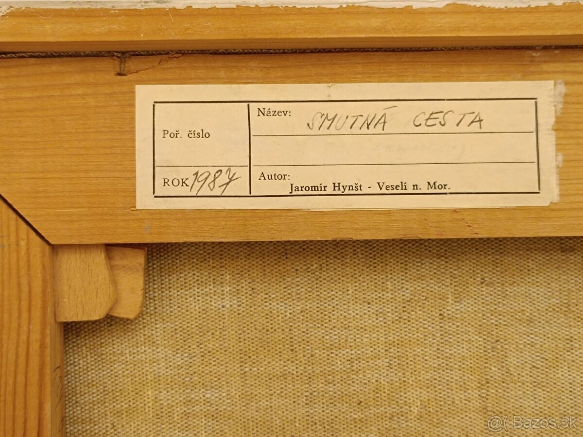 Obraz Jaromír Hynšt,Smutná cesta,olej plátno 57x77 - 2