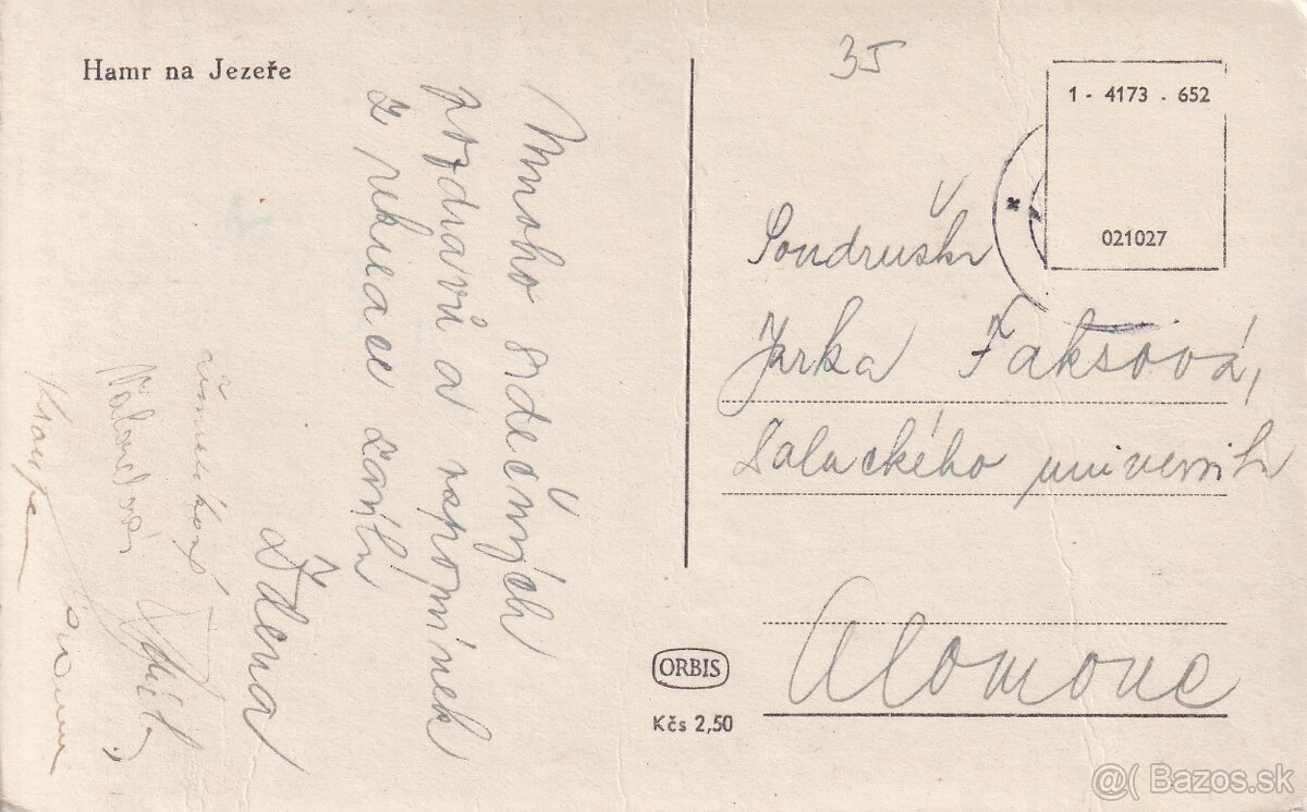 Staré pohľadnice české: Doksy, Hamr na Jezere - 2