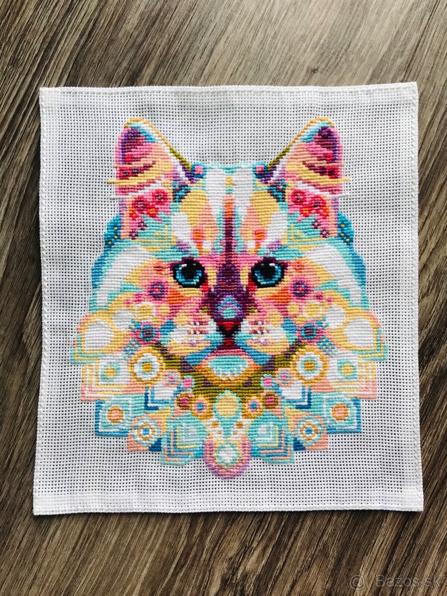 Výšivaný obraz Sibírska mačka - 2