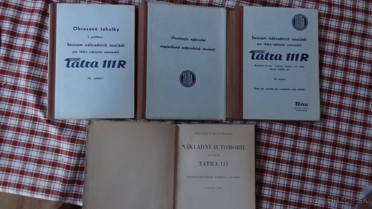 Predám retro knihy-Tatra 111 údržba a katalóg nd,z r.1956 - 2
