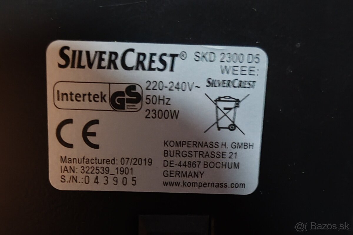 ohrievač Silvercrest SKD 2300 D5 - 2