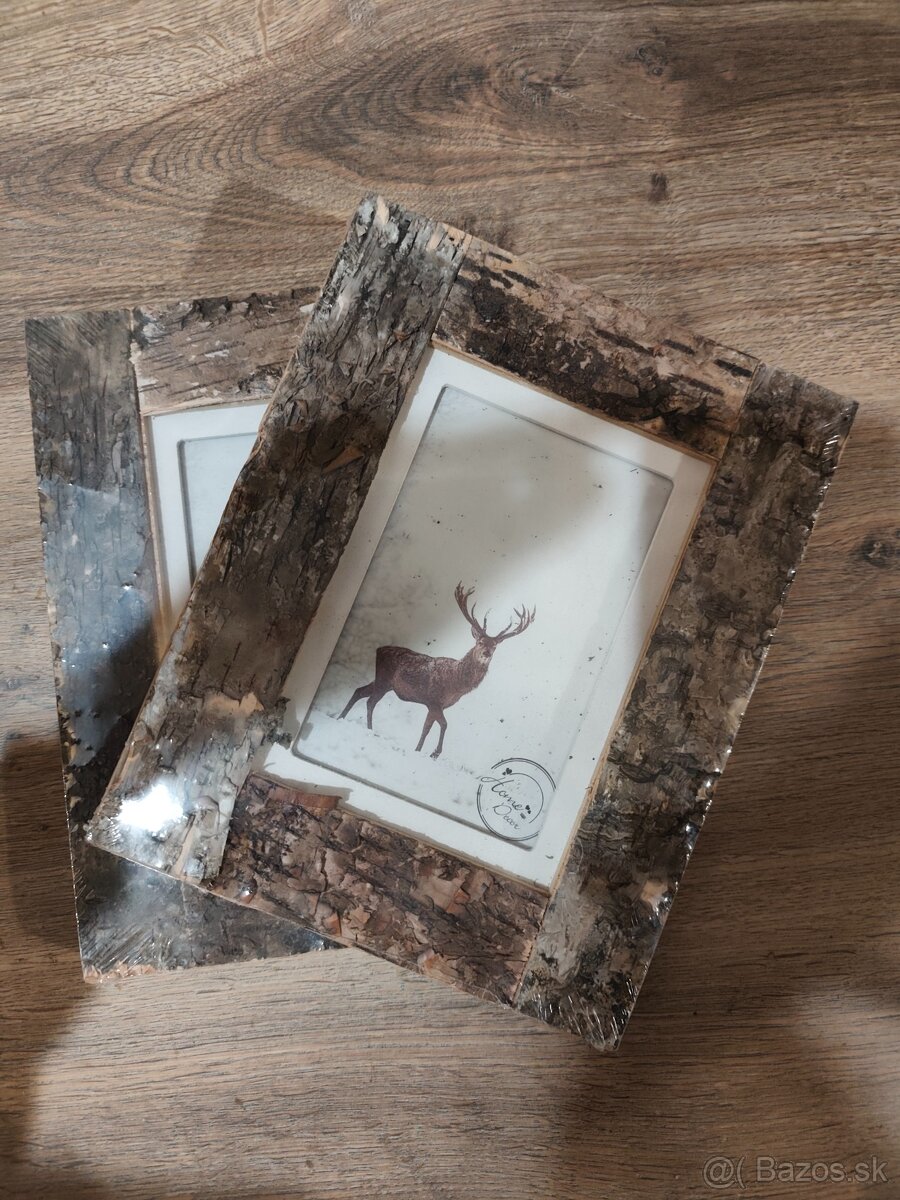 2x rámik na fotku - drevo - 2
