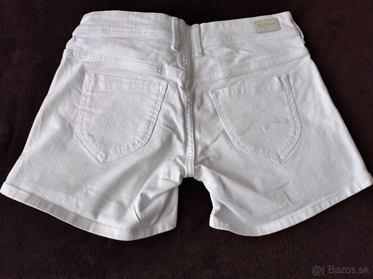 NOVE biele dámske rifle šortky, kraťase - 2