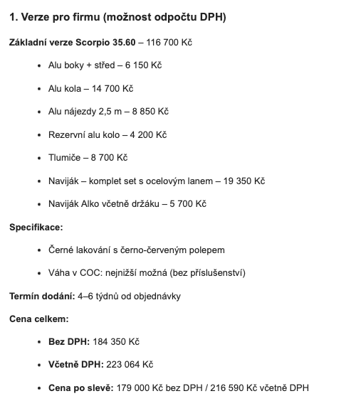 TA-NO SCORPIO, 3500KG, 35.60.PREMIUM, ZÁRUKA, CZ, DPH - 2