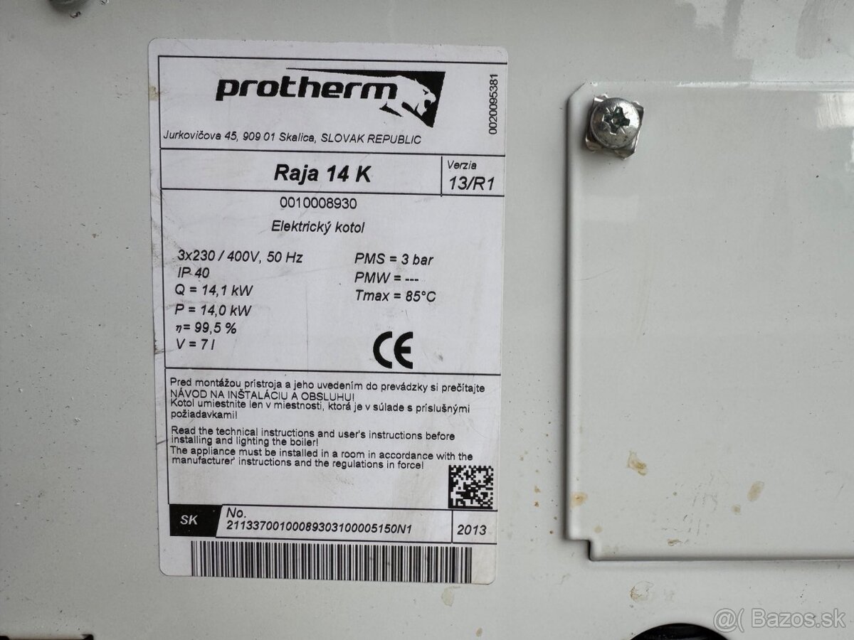 Kotol Protherm Raja 14kw - 2