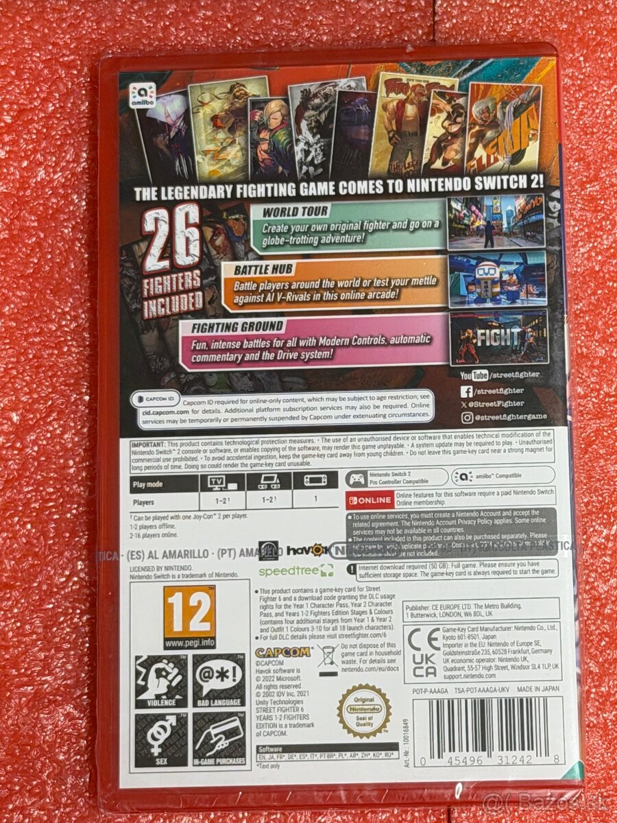 Street fighter years 1-2 nintendo switch 2 - nová - 2