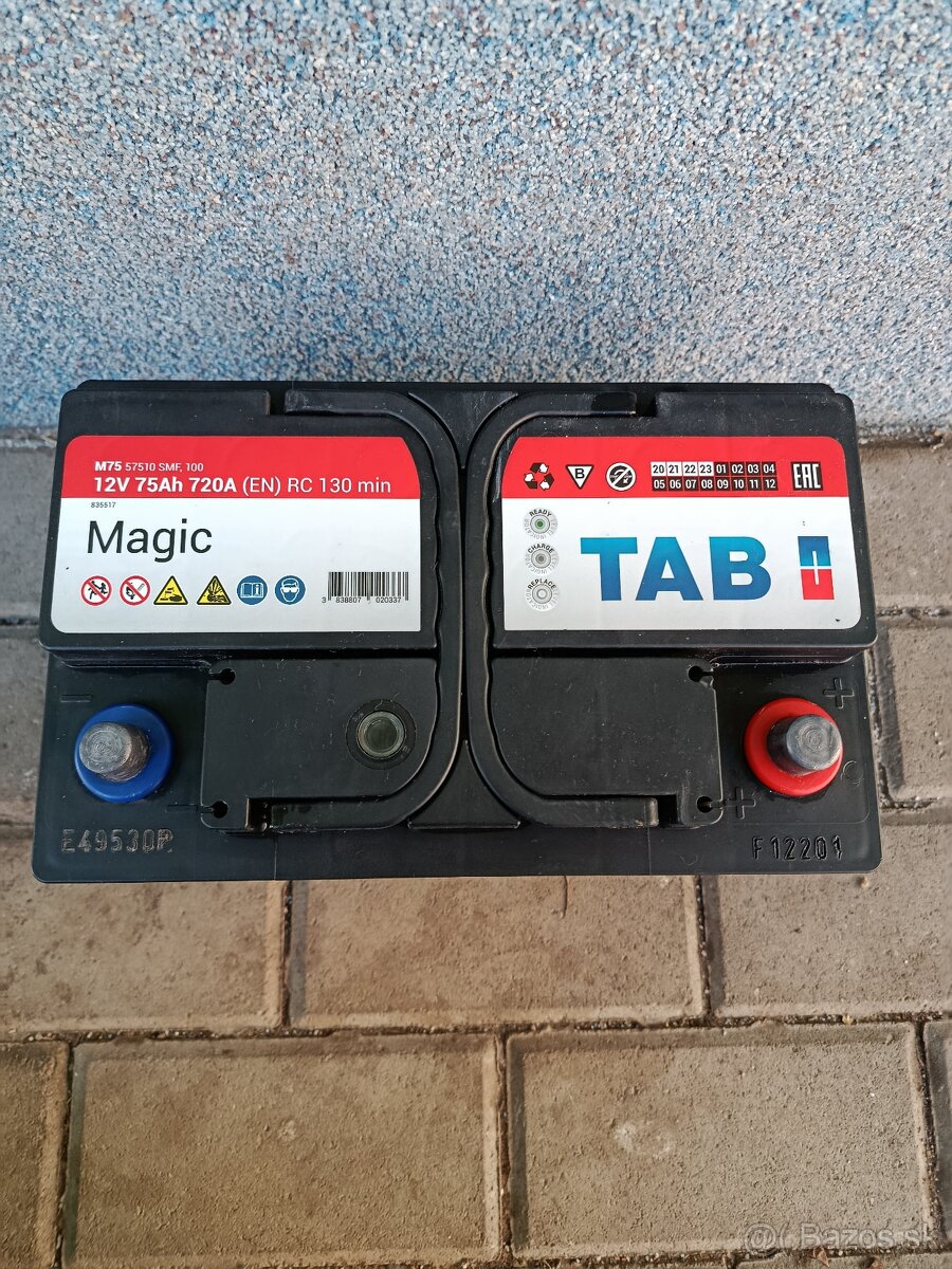 Autobatéra TAB Magic 12V 75Ah 720A - 2