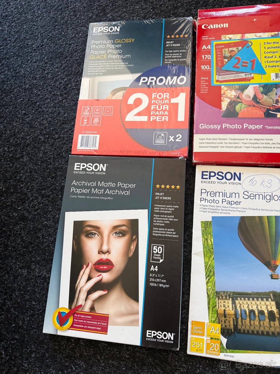 Fotopapier Epson a Canon - 2