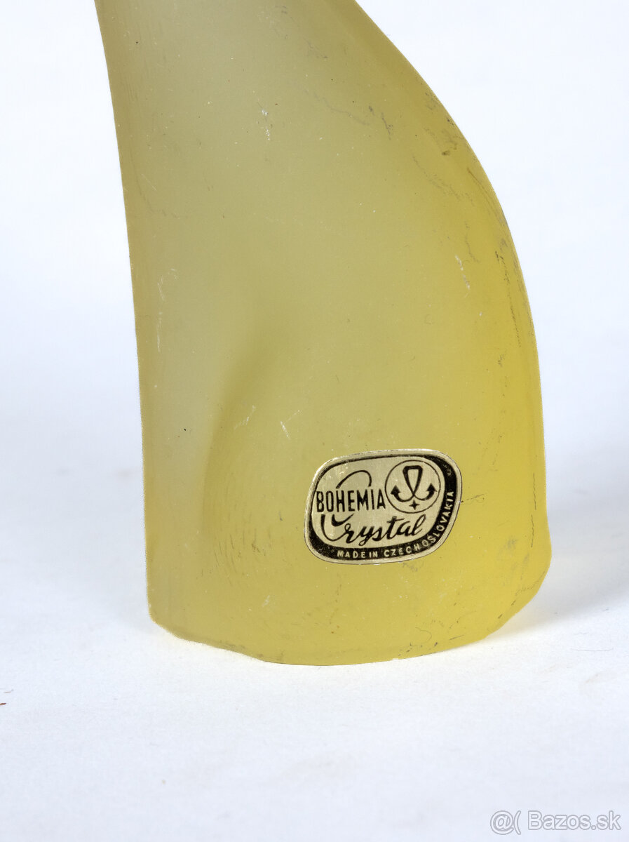 Žltá sklenená soška Mačka - 2