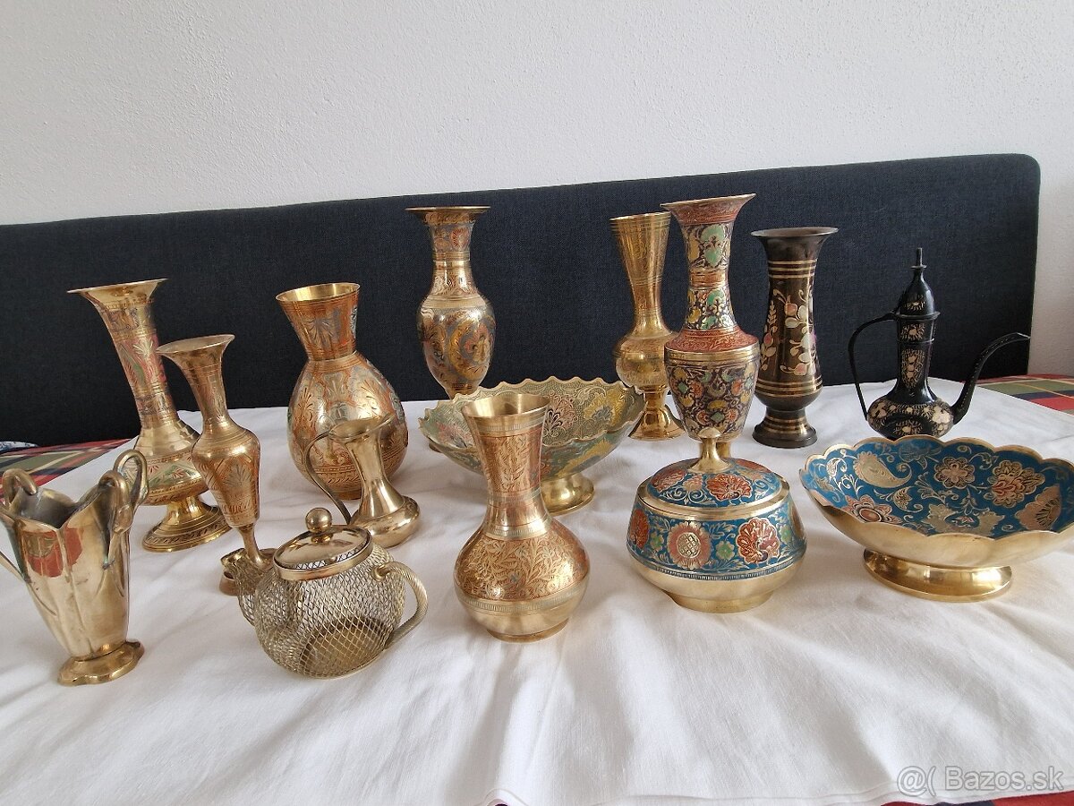 Tradičné indické mosadzné dekorácie - 2