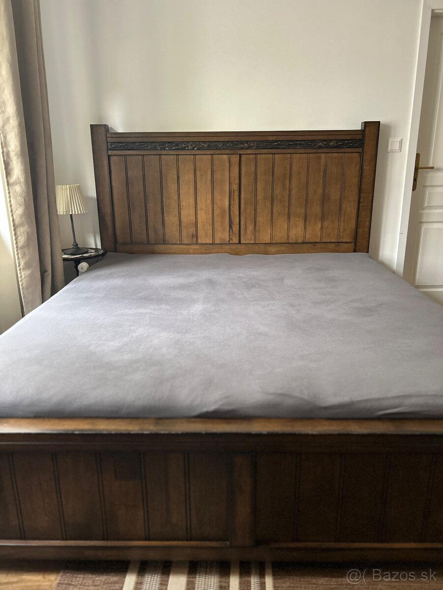 Rustikálna manželská posteľ 180x200 - 2