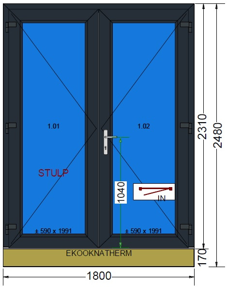 Vchodové dvere 1800x2310 - 2