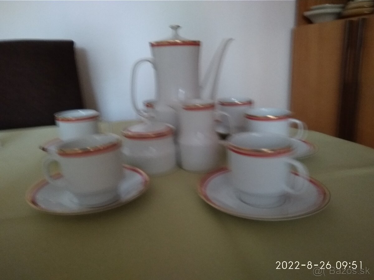 Retro čajový servis, značený - 2