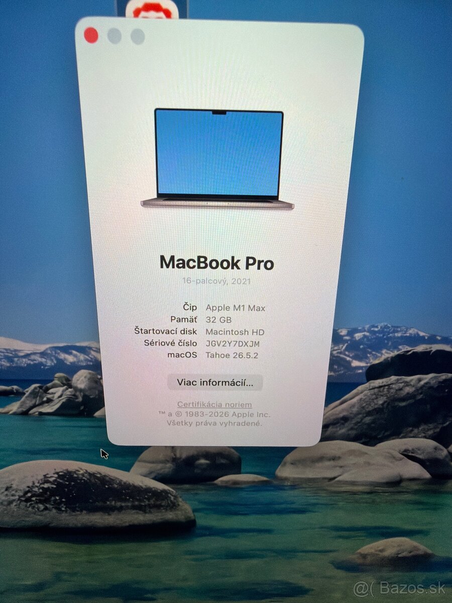 Predám MacBook m1 max 16 1tb 32gb - 2