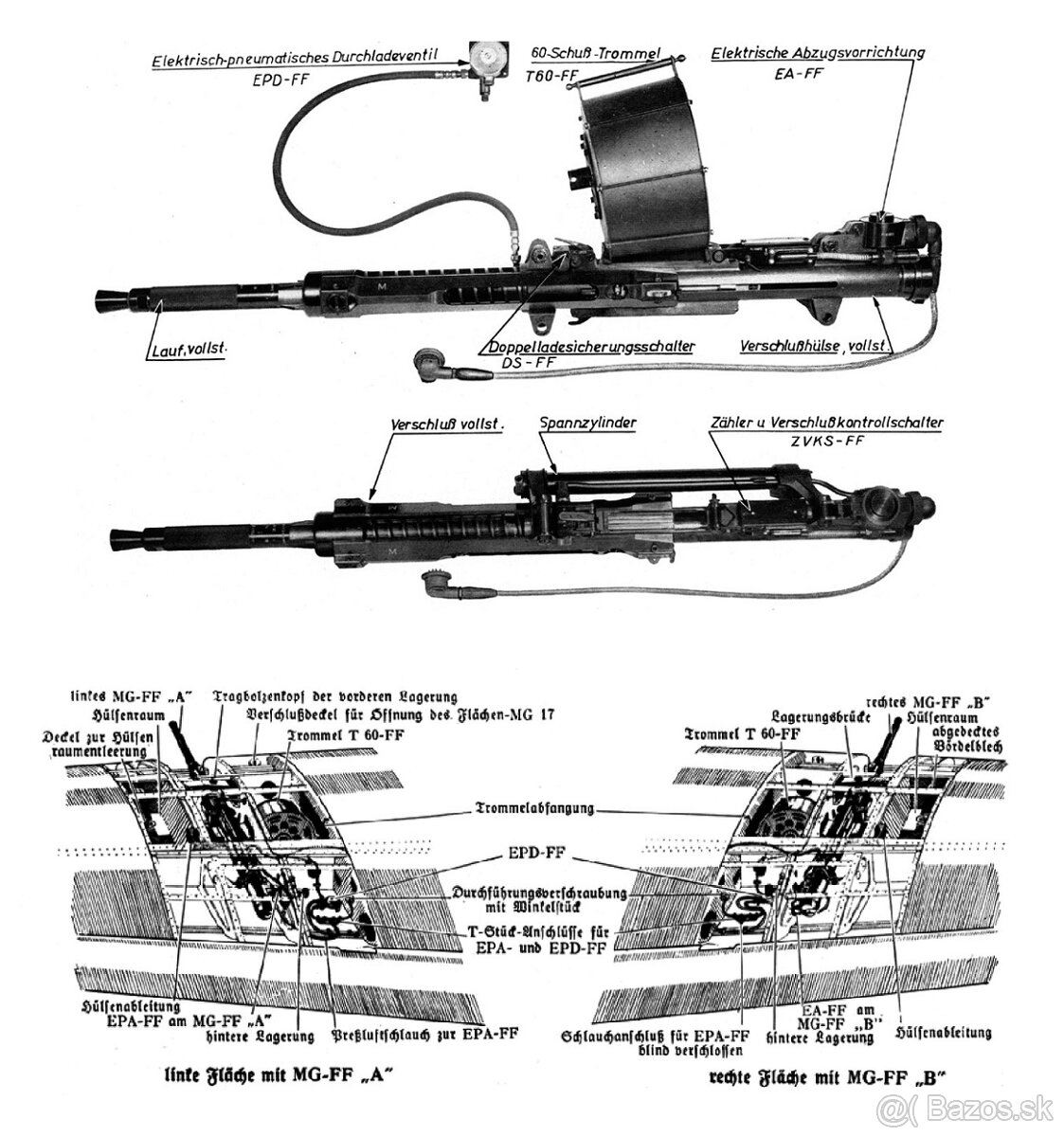 Originální tlumič plamene MG FF Maschinengewehr -20mm - 2