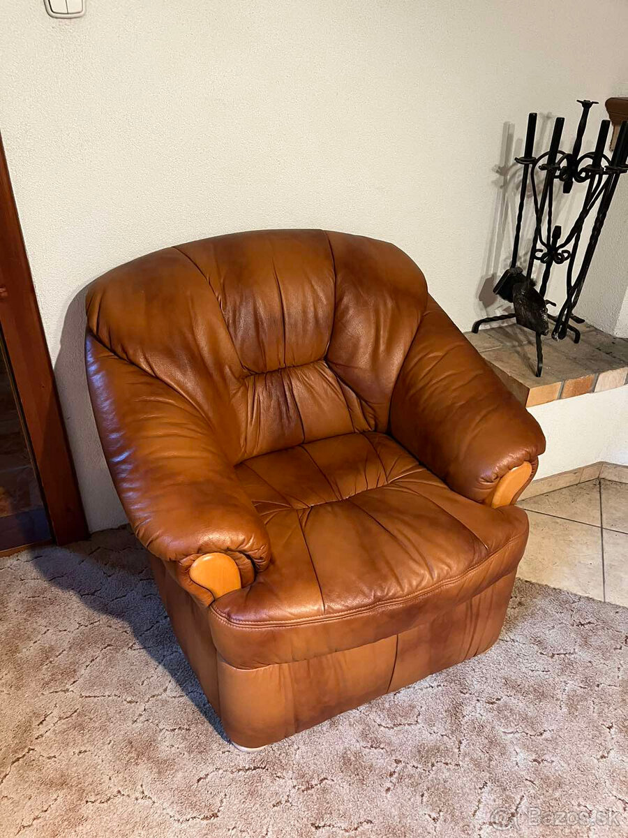 Kožená sedačka a kreslo - 2