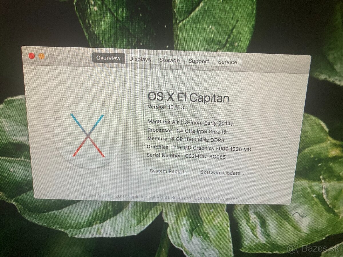 Apple MacBook Air 13" (2014) | Intel i5 | 128 GB S - 2