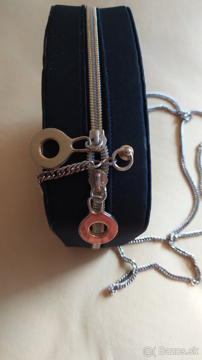 Kabelka saténová čierna - 2