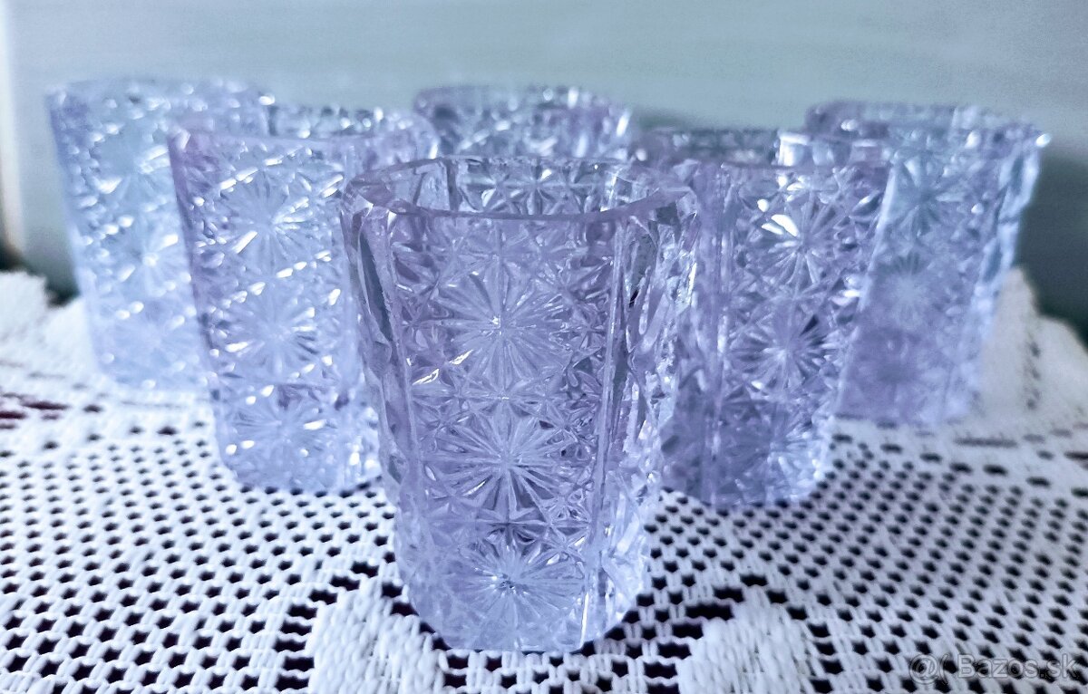 Poháriky, krištáľové sklo - 2