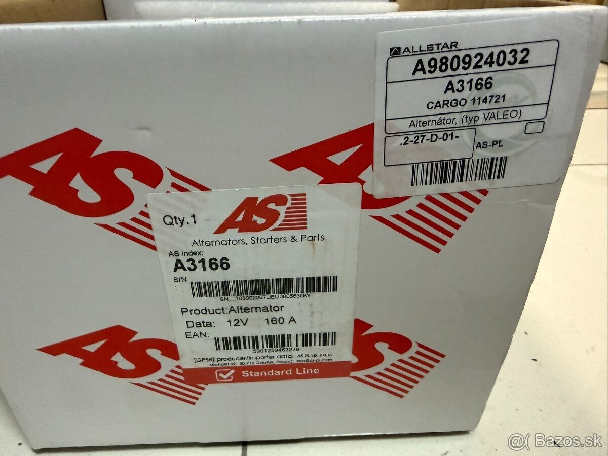 Alternator 1.5DCi - AS-PL model A3166 - 2