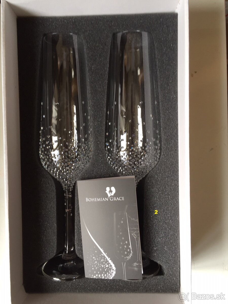 predám poháre s kryštálmi Bohemian Grace - 2