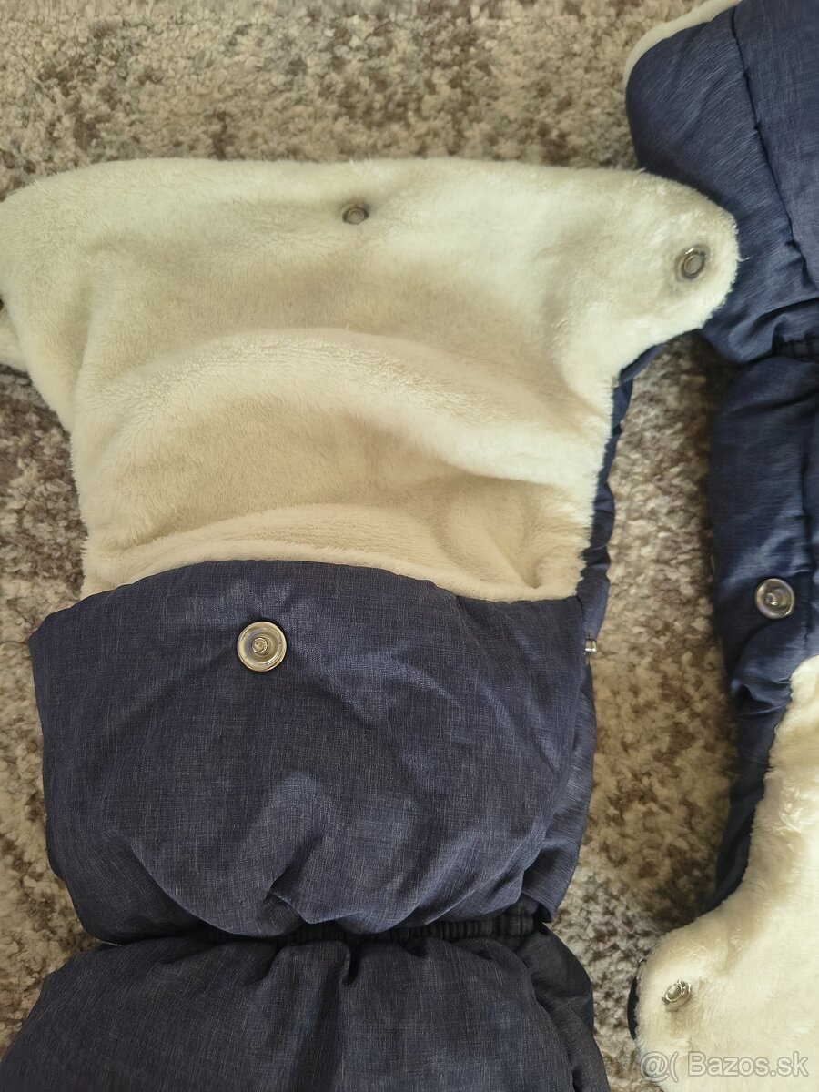 Tmavomodré rukavice na kočík - 2