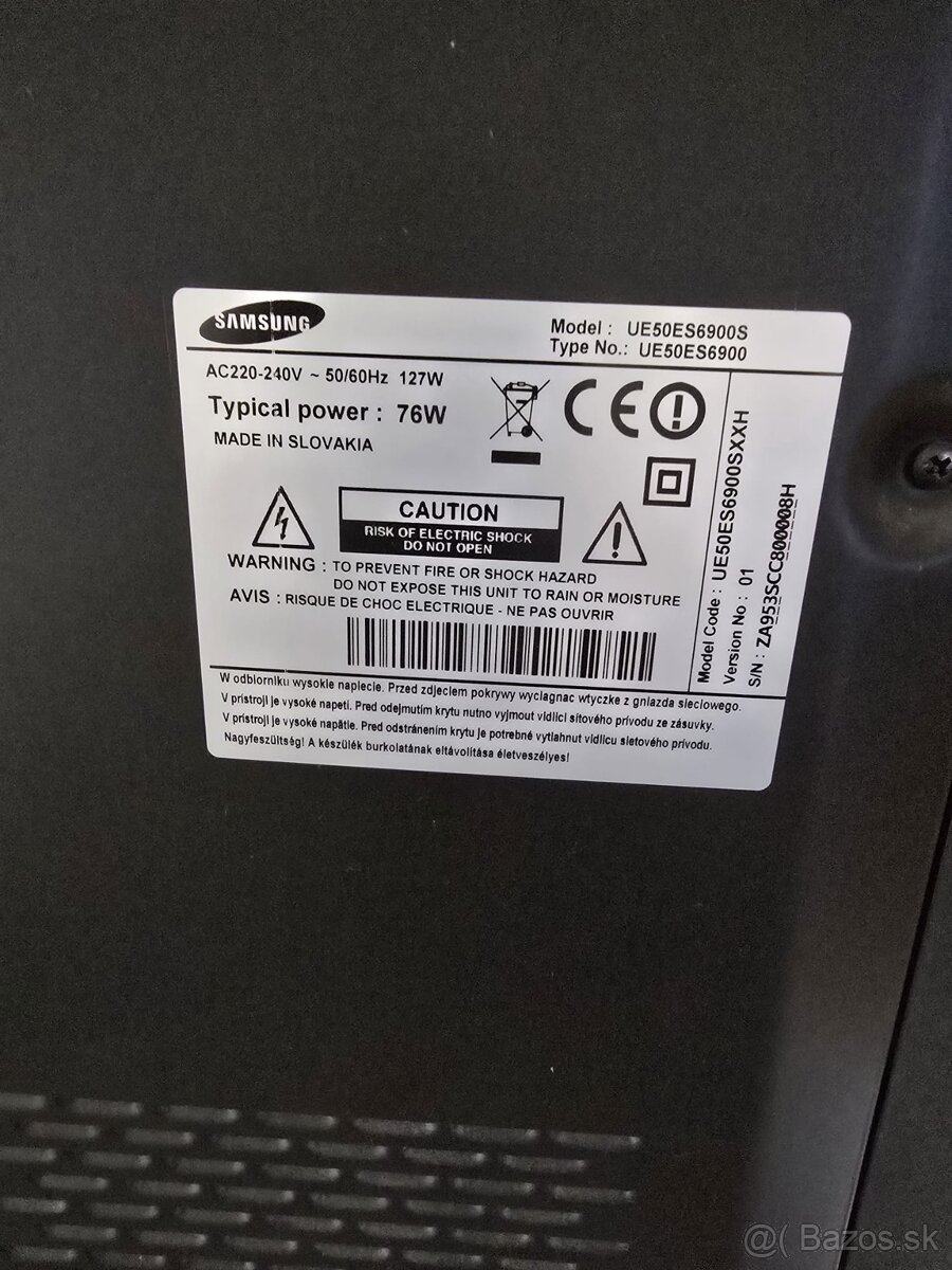 Predám 3D-TV Samsung UE50ES6900S - 2