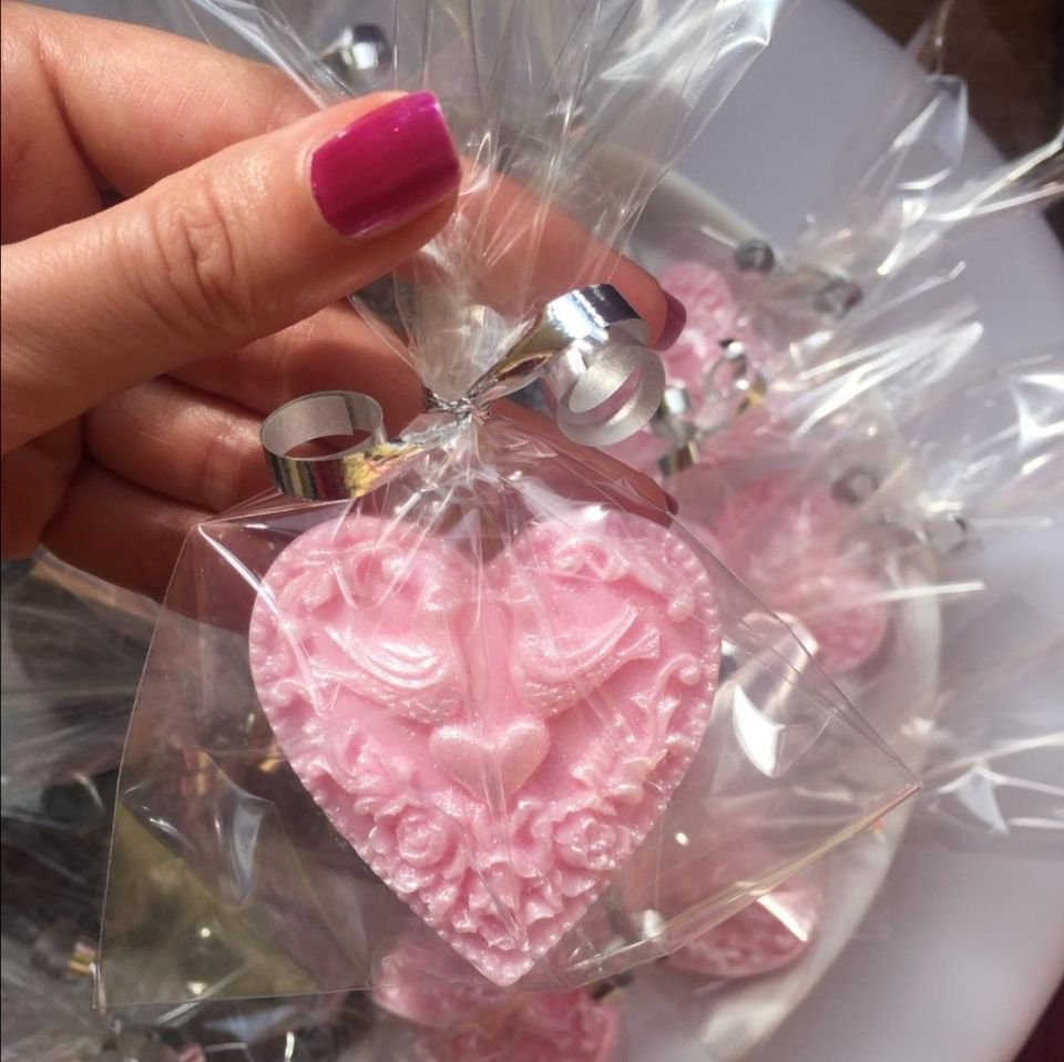 Mydielka - srdiečko s holubičkami - 2