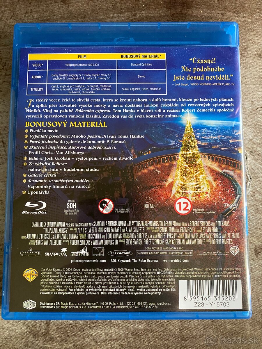 Predám Blu ray Polárny expres - 2