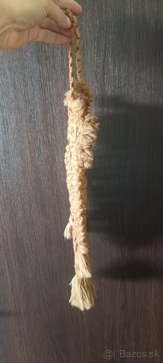 Makramé sova na stenu, 70-te roky - 2