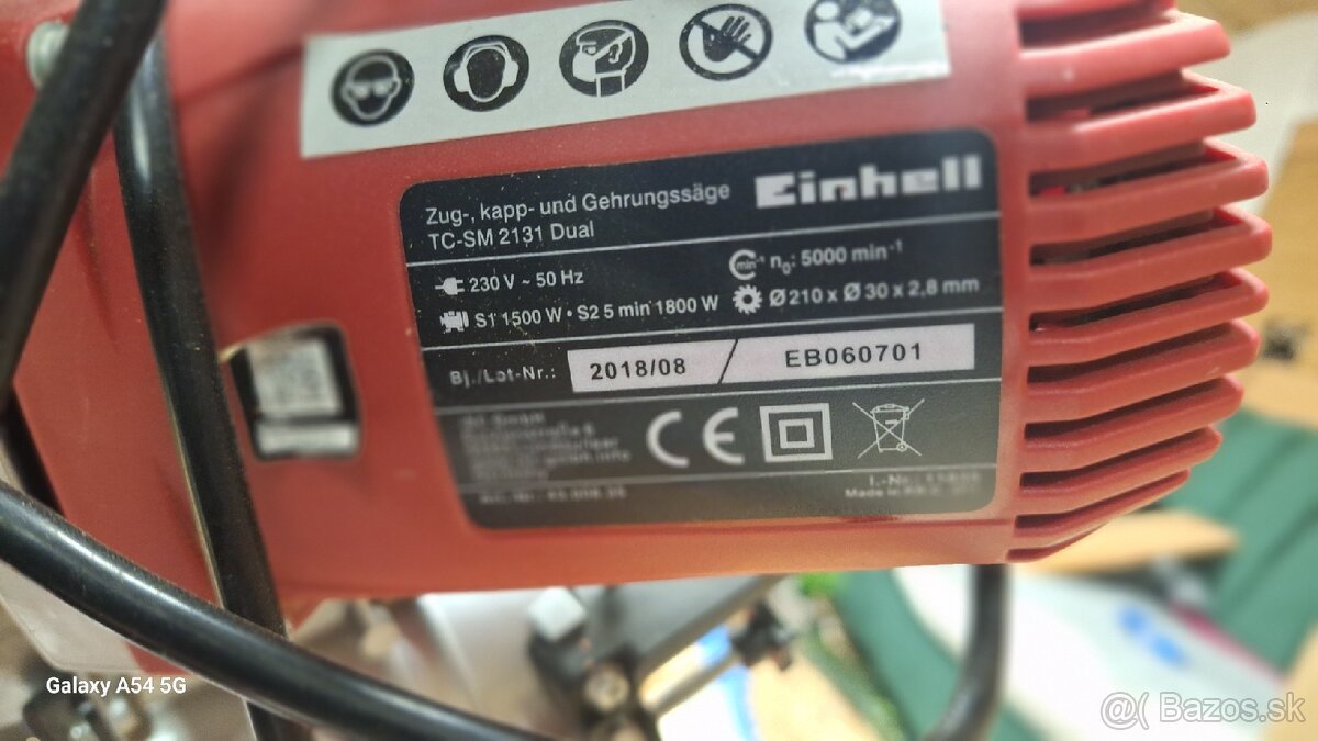 Predám pokosovú pílu Einhell TC-SM 2131 Dual - 2