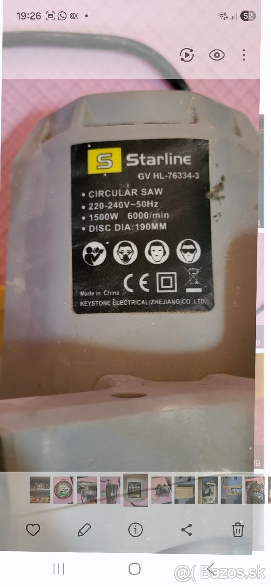 Predam okružnú pílku 1500w - 2