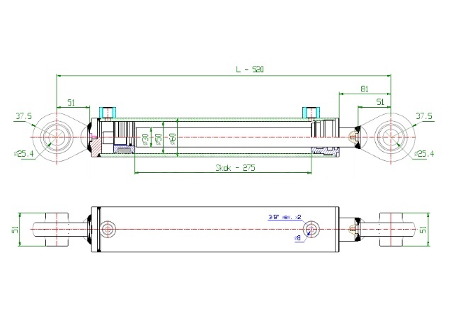 Hydraulický spojovací valec namiesto centrálnej šruby ( špan - 2