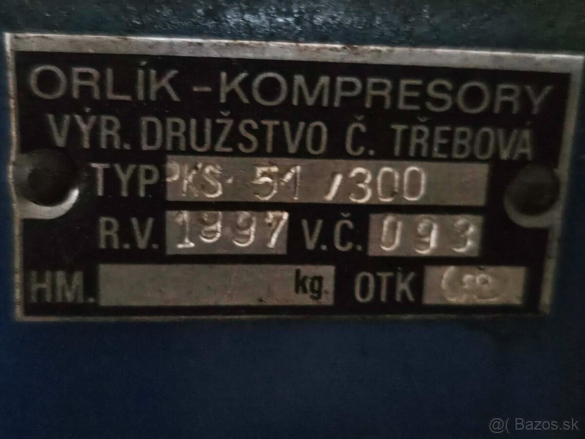 Predám kompresor Orlík PKS 51//300 - 2