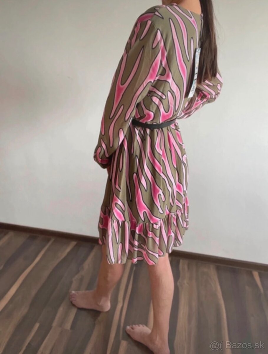 Šaty Khaki-Pink - 2