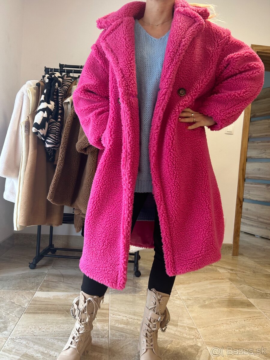 Dámsky TEDDY KABATIK  PINK - 2