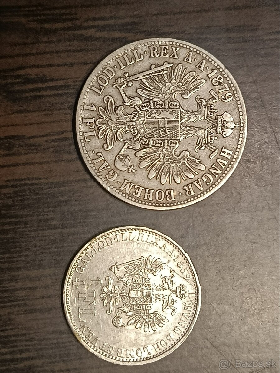 Florén 1879 bz + 0,25 Florén 1839 A. - 2