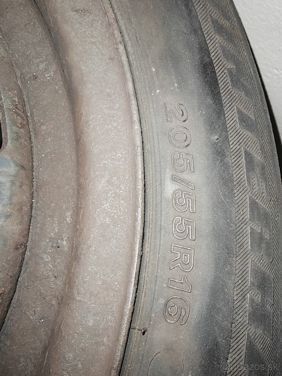 Predám plechové disky 16" 5x112 plus zimne pneu - 2