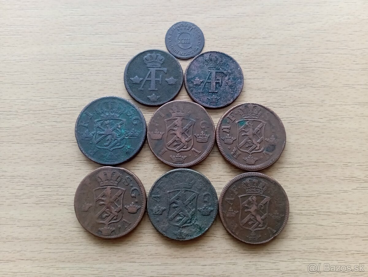 Švédske staré mince 1 - 2