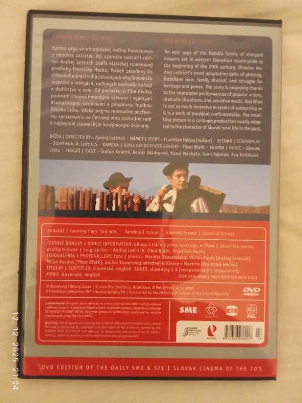 Predám - DVD - Červené víno I. - II. - 2