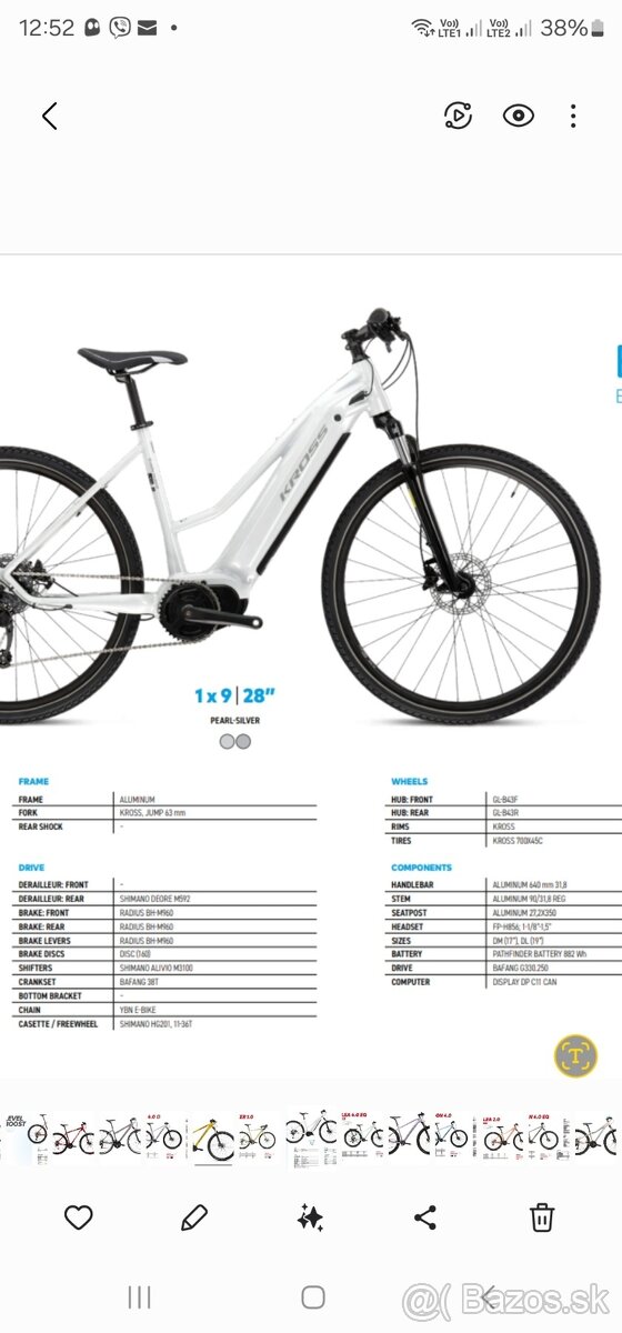 Predám nový elektrobicykel Kross Evado Hybrid 3.0 - 2