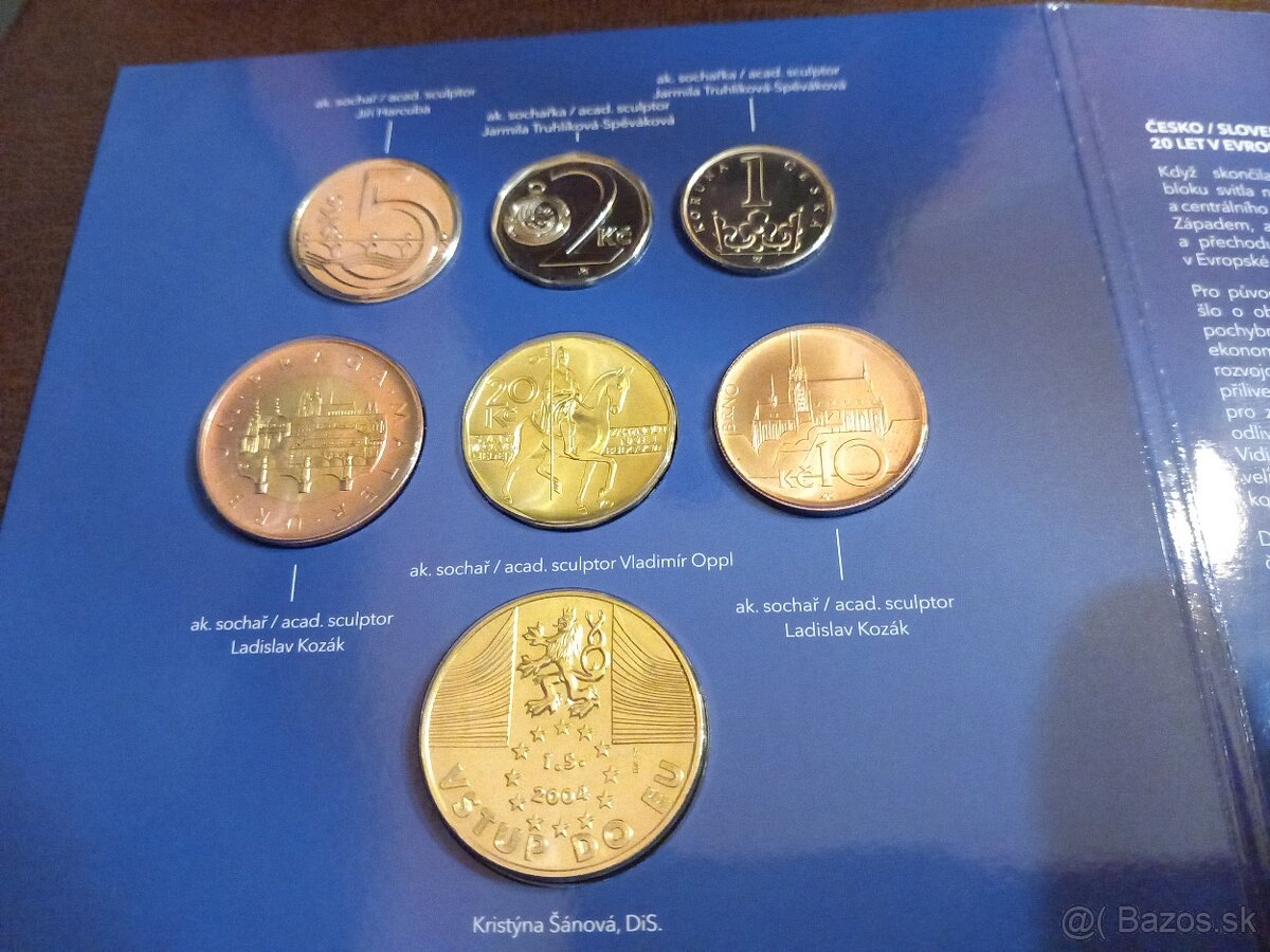 Predam súbor mincí Slovensko a Česko 2004 a 2024 - 2